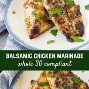 This balsamic chicken marinade is made using all ingredients you probably have on hand. It will become a favorite for both grilling and cooking in the oven! Get the easy recipe on RachelCooks.com!