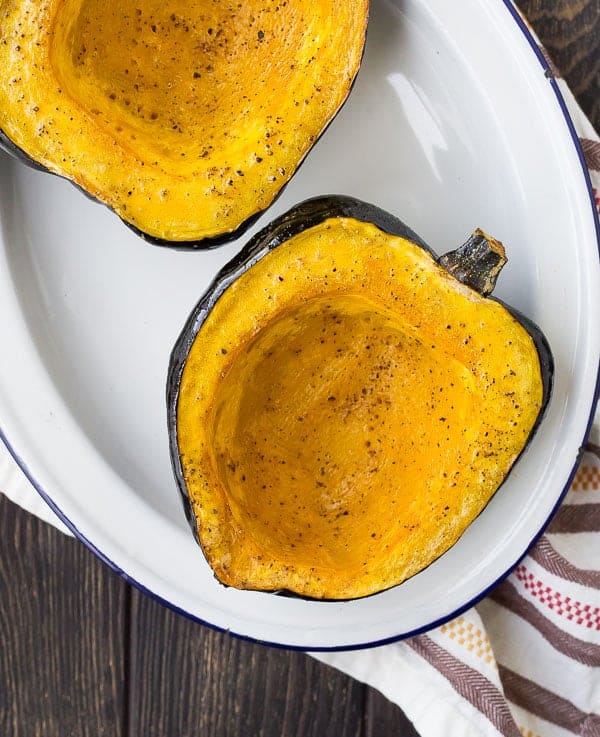 Learn how to cook acorn squash in two ways: Sweet and savory. Both are super easy and make for an fantastic side dish! Get the details on RachelCooks.com!