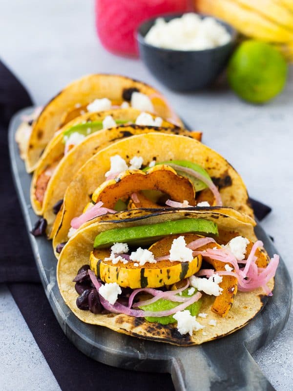 Front view of tacos.