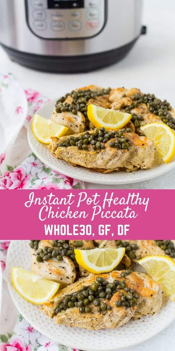 This healthy chicken piccata isn't breaded or fried, but it still has all the flavor of the original. And it's Whole30 compliant! As a bonus, it's ready in less than 30 minutes using your pressure cooker or Instant Pot! Get the easy recipe on RachelCooks.com!