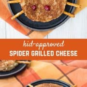 Cute, festive, and just a little creepy, this spider halloween grilled cheese sandwich will have your kids giggling and grinning. Get the fun recipe on RachelCooks.com!