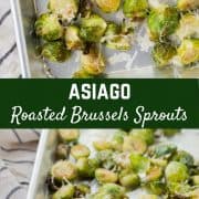 This Roasted Brussels Sprouts recipe isn't like every other - the addition of a bit of nutty Asiago cheese sets it apart from the rest! Get the easy roasted vegetable recipe on RachelCooks.com!