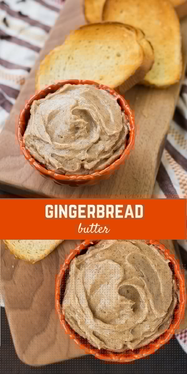 This gingerbread butter recipe will transform any pancake, waffle, or slice of toast into a festive holiday treat! And it's SO easy to make! Get the recipe on RachelCooks.com