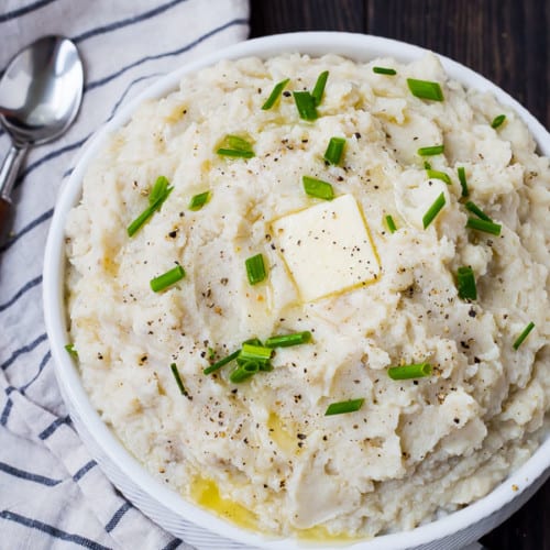 With no boiling or draining of the potatoes required, these brown butter slow cooker mashed potatoes are going to become a quick favorite -- especially on those days when you want to free up oven space!  Get the easy slow cooker recipe on RachelCooks.com!
