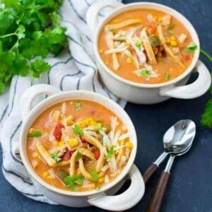 Creamy Chicken Enchilada Soup with Noodles Recipe  - 26
