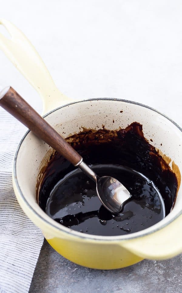 Balsamic Reduction is a simple sauce that can elevate a dish to the next level, and it's so easy to make at home! It only takes one ingredient and just a little time to create this sweet, tangy, syrupy sauce. 