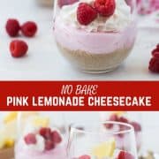 These fun No-Bake Mini Cheesecakes scream springtime with their pink lemonade flavor and sprinkle of fresh raspberries. They're bright and cheerful and SO easy to make! You're going to love them! Give them a try today!