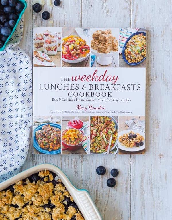 Book cover: The Weekday Lunches & Breakfasts Cookbook by Mary Younkin.