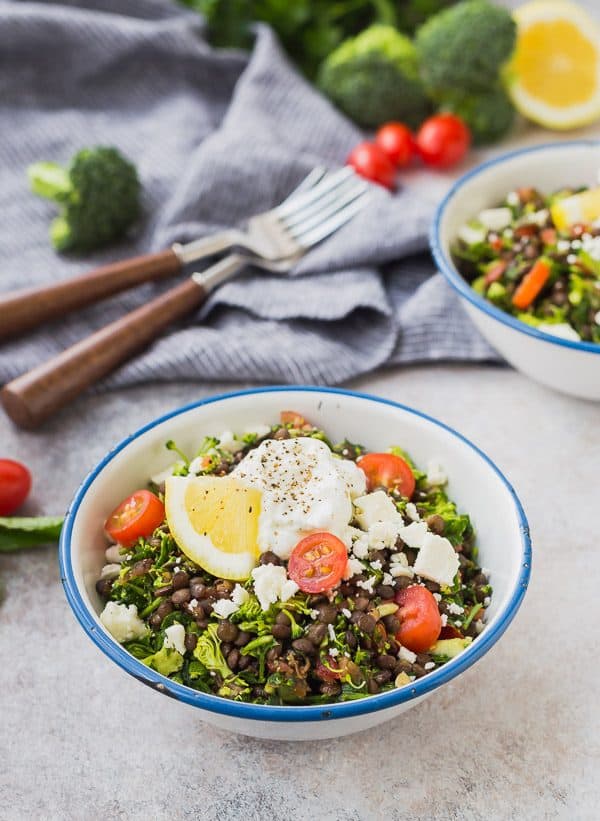 This broccoli tabbouleh with lentils is the perfect lunch! You can make it ahead, it's super filling, and so good for you. It's a fun, gluten-free, and it has all the flavor of tabbouleh that you know and love. It will become an instant favorite!