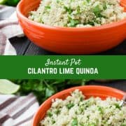 Instant Pot Quinoa is so quick and easy to make, plus it's nearly hands-off! You will love this method of cooking quinoa if you're a pressure cooker user. Try it today! Get the recipe for cilantro lime quinoa on RachelCooks.com!