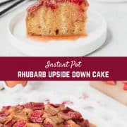 Rhubarb Instant Pot Cake became an instant favorite in our family and I know you're going to love it too! Ultra-moist and super flavorful, it's easy to make and even easier to eat. If rhubarb isn't in season, it would be terrific with apples, too! 