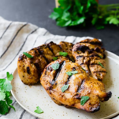 Image of Grilled Chicken Breasts with parsley sprinkled on top