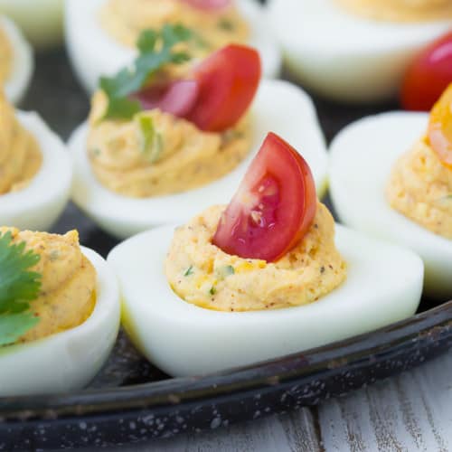 Full of flavor, these southwest deviled eggs are a fun twist on a favorite. Another bonus: You can have so much fun with toppings! 