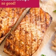 Pinterest image for grilled salmon recipe.