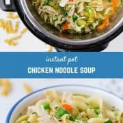 This cozy and comforting Instant Pot Chicken Noodle Soup is made easily and quickly in your pressure cooker. It's comfort food at its best! 