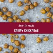 Crispy Chickpeas are the perfect salty snack that's packed with protein! They're also great on salads and sprinkled on top of soup. 