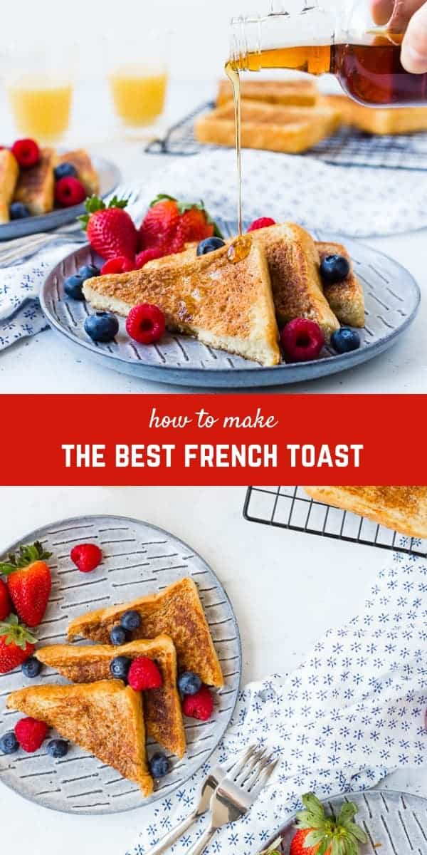 This French toast recipe is everything you want in a classic piece of French toast. Read all my tips and you'll be making the best French toast you've ever had!