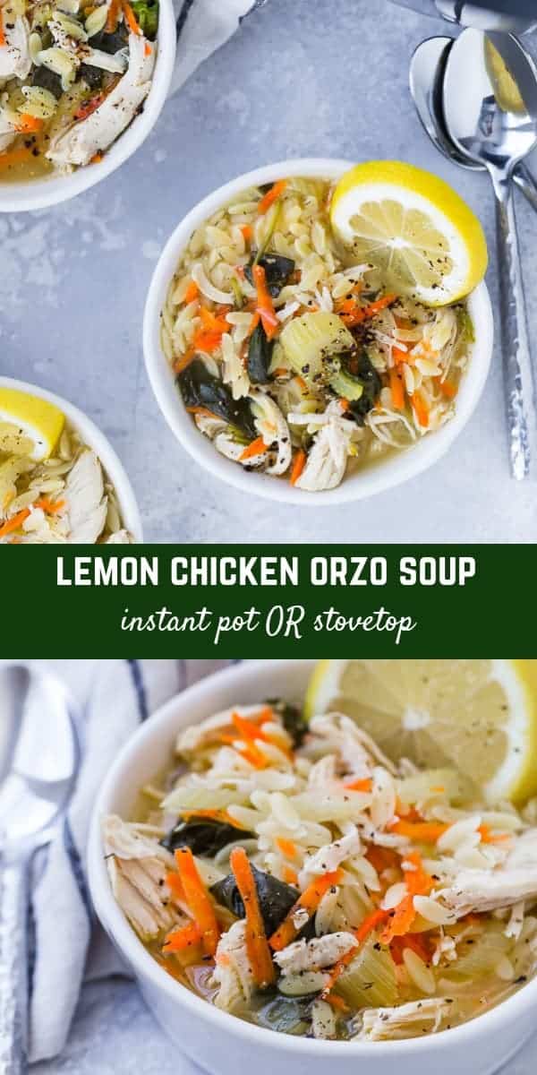 This Instant Pot Lemon Chicken Orzo Soup is cozy and comforting, but the bright, fresh flavor of the lemon makes it taste just a little like spring.