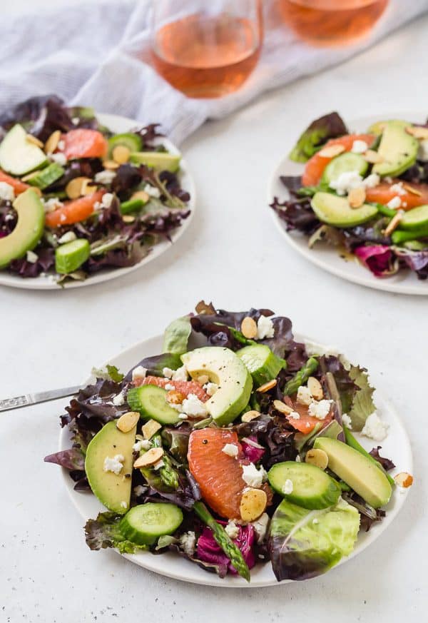 Spring Salad With Rose Vinaigrette Asparagus And Grapefruit Rachel Cooks