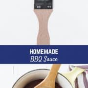 This homemade BBQ sauce recipe is the perfect blend of sweet, spicy, and smoky and it's perfect on chicken, pork, jackfruit...whatever your heart desires.