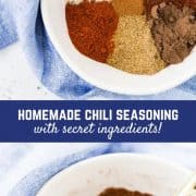 This chili seasoning recipe is a perfect blend to have in your cupboard for when you want to make a quick pot of chili. There are a couple surprises that set this spice mix apart!