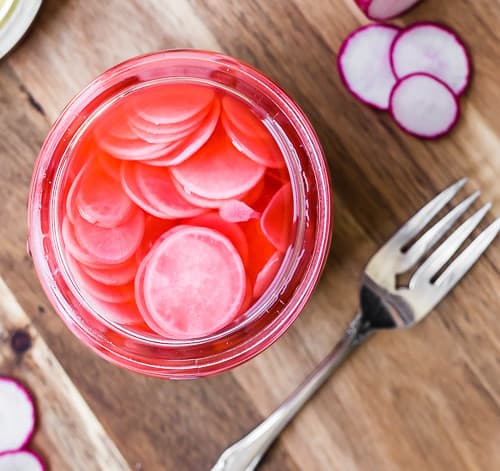 Not sure what to do with fresh, harvested radishes? Pickle them
