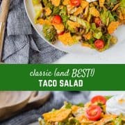 collage image of taco salad recipe