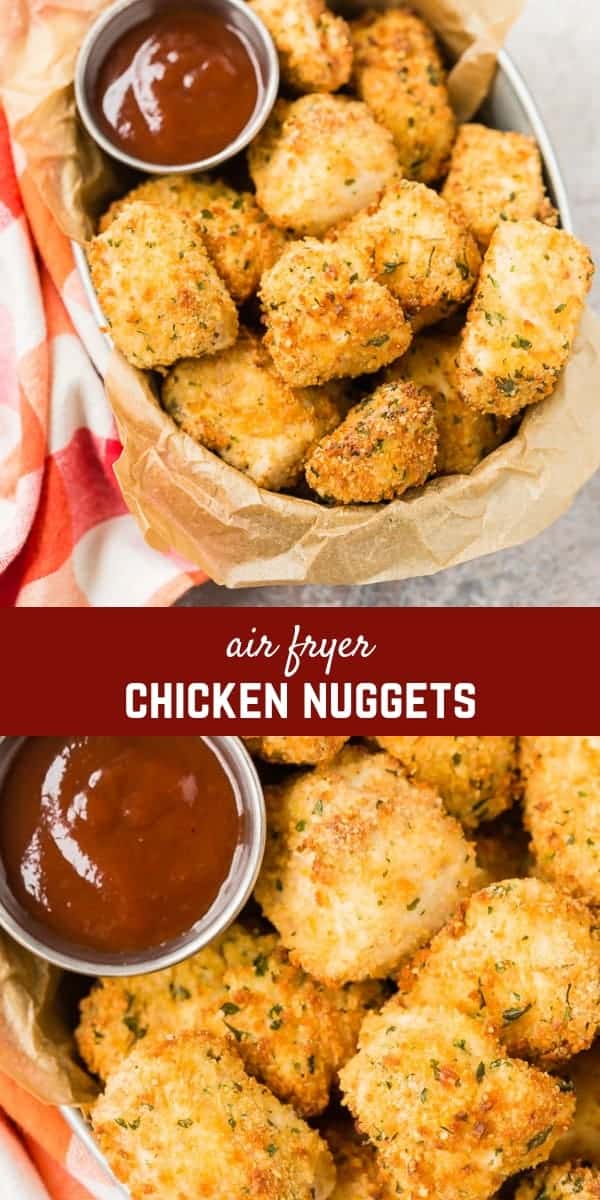 It's hard to tell these air fryer chicken nuggets aren't deep fried! They get so crispy, and cook so quickly. Kids love them, and let's be real...so do adults.