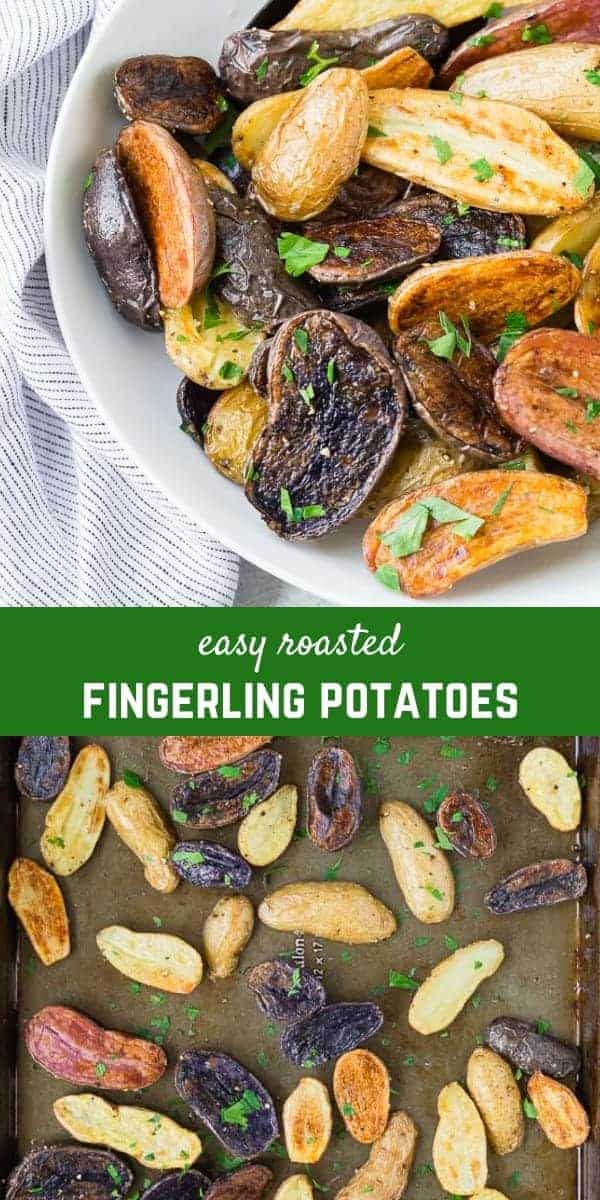 These fun and colorful roasted fingerling potatoes will impress friends and family but taste great any day of the week. And they're so easy to make!
