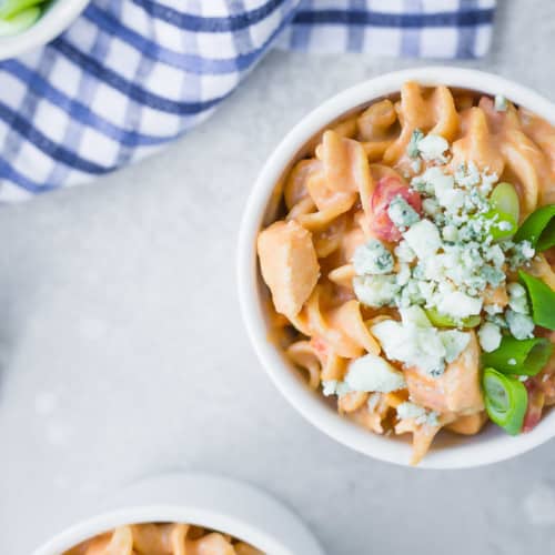 Photo of Buffalo Chicken Pasta made in a pressure cooker