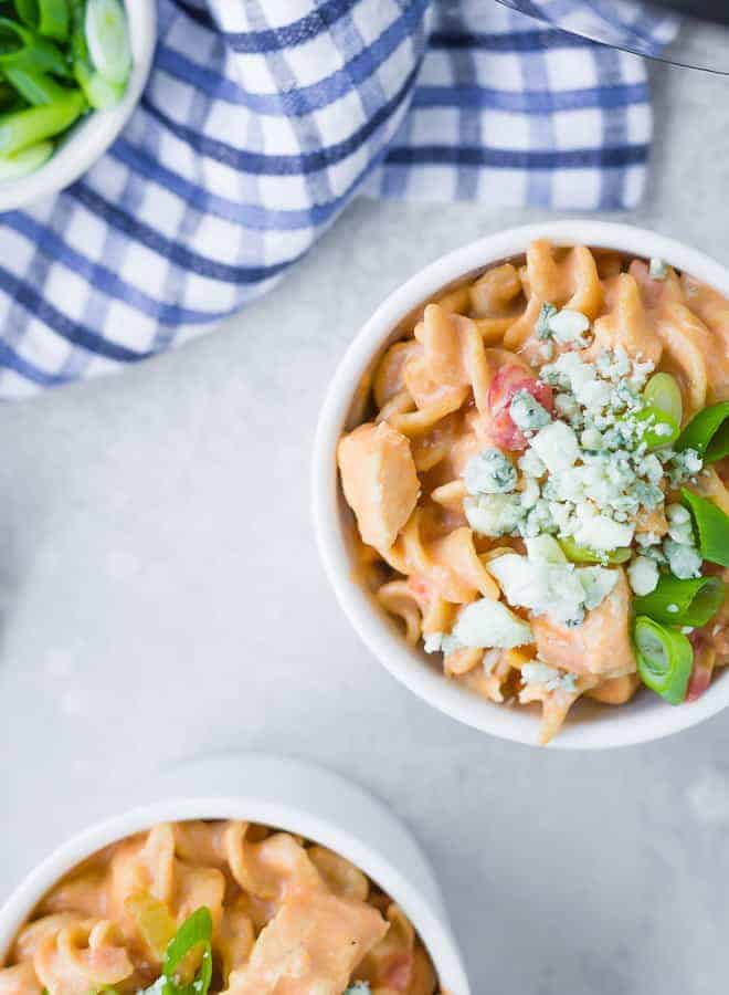 Photo of Buffalo Chicken Pasta made in a pressure cooker