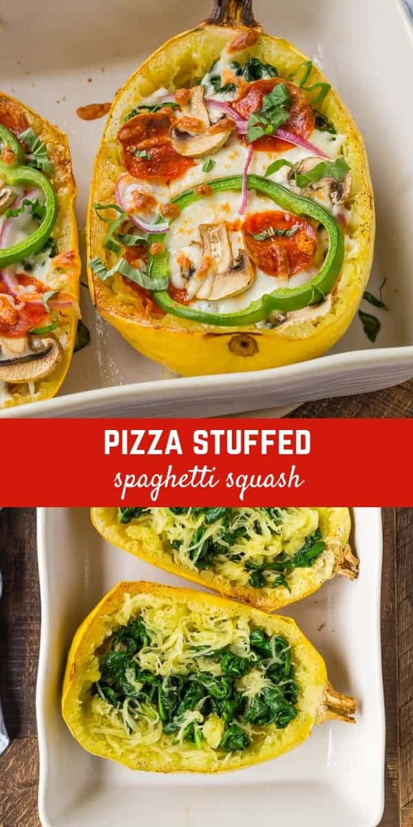 Pizza, spaghetti, and squash? Sounds unlikely, but wait for the explosion of flavor when you try this surprisingly easy pizza stuffed spaghetti squash!