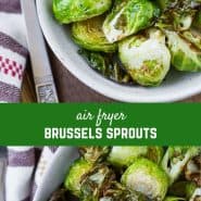 These air fryer Brussels sprouts get crispy and deliciously golden brown with very little oil thanks to the magic of the air fryer! 