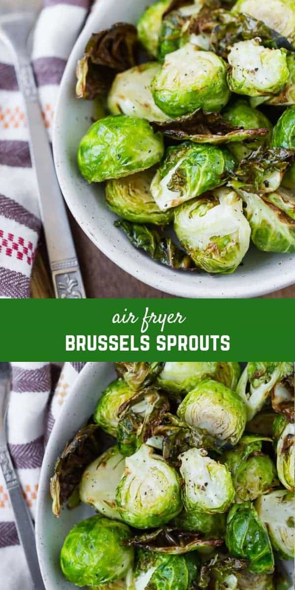 These air fryer Brussels sprouts get crispy and deliciously golden brown with very little oil thanks to the magic of the air fryer! 