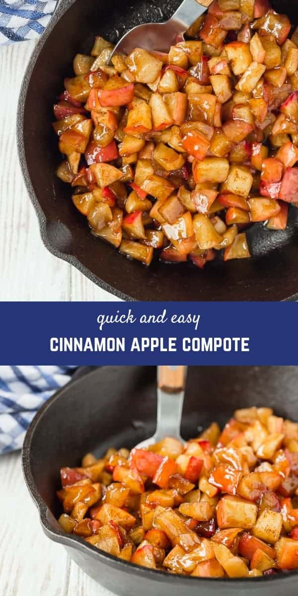 Pinterest title image for Apple Compote.