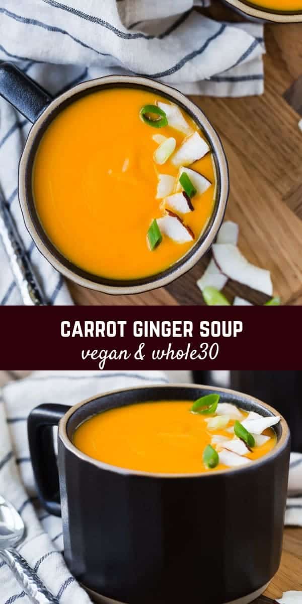So creamy and satisfying, this carrot ginger soup made with coconut milk will warm you up inside and out, and at 100 calories per serving, you won't have to feel guilty about eating it. 
