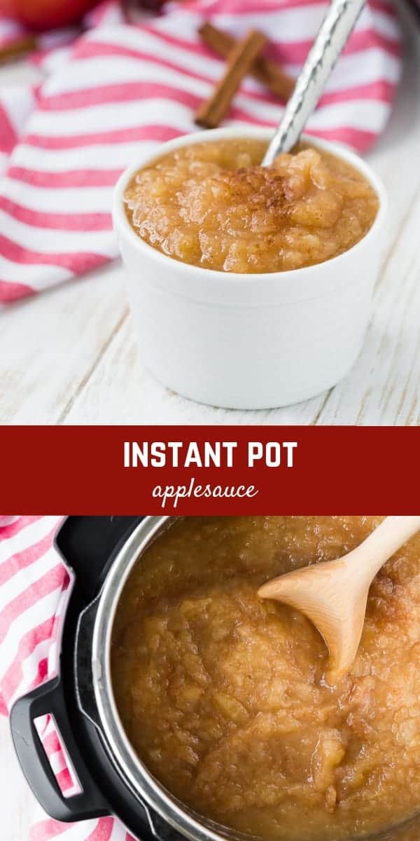 Pinterest title image for Instant Pot Applesauce.