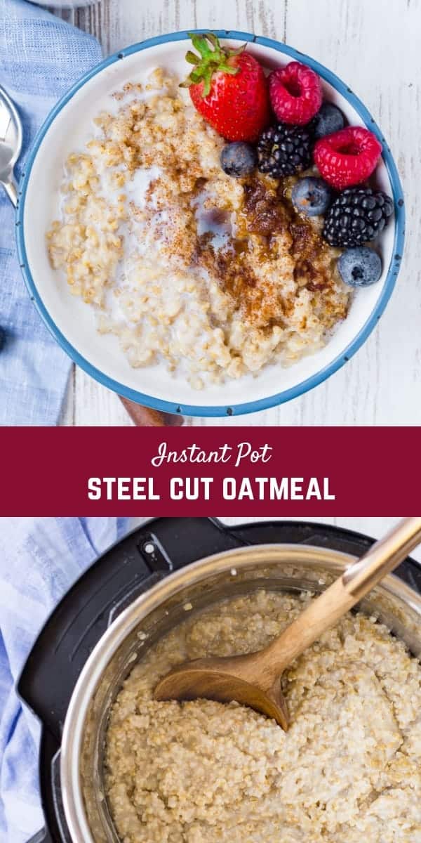 Making Instant Pot steel cut oats is easy, almost completely hands-off, and creates the perfect hearty breakfast!