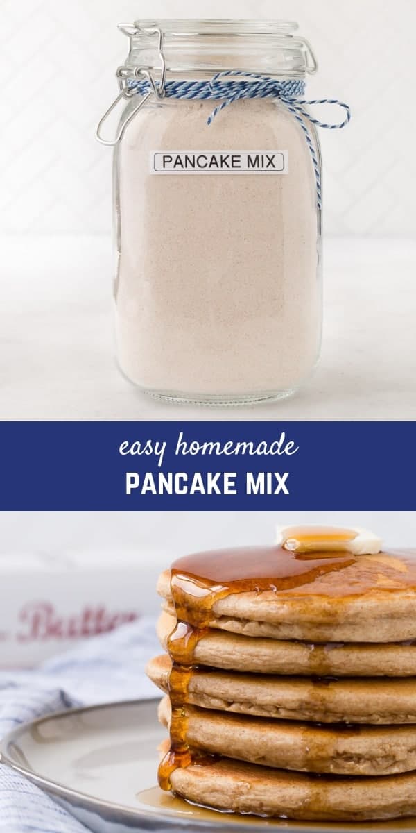 Replace your favorite boxed pancake mix with this easy homemade pancake mix! Whether your go-to is Aunt Jemima, Bisquick, or Krusteaz, I'm willing to bet you'll like these even better!