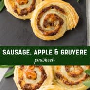 These beautiful sausage pinwheels are the perfect fall appetizer with flavors of apple, sage, and Gruyère. They're irresistible!