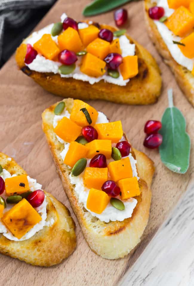 Butternut Squash Crostini with Ricotta Recipe Rachel Cooks®