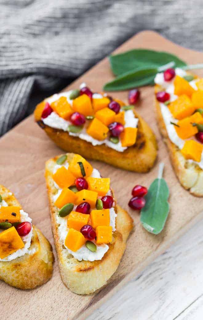 Butternut squash isn't only for soup! These butternut squash crostini appetizers elevate this humble fall gourd to super star status!