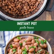 Ready to use in your favorite Mexican style recipe, or to just eat plain, these Instant Pot pinto beans are a game changer, with no soaking and a much quicker cook time. 