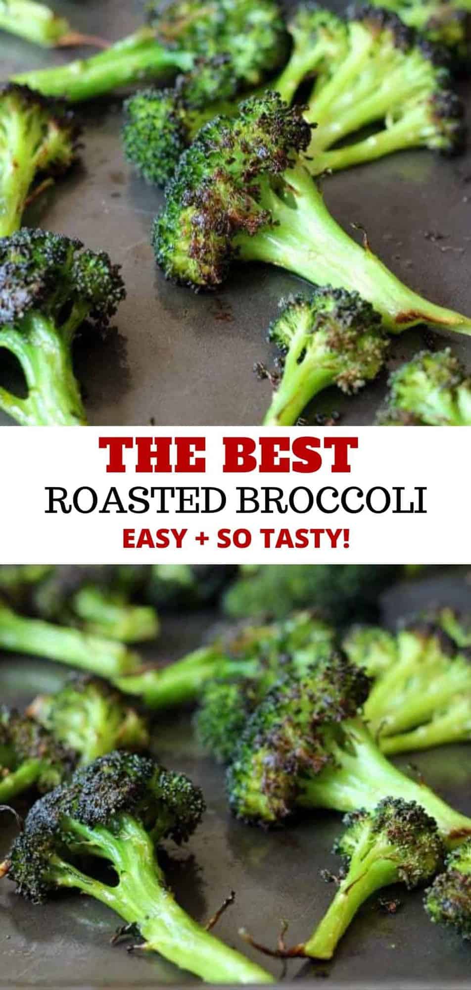 Oven roasted broccoli is the best broccoli ever! Simply delicious, crispy and the perfect side dish. Once you learn how to roast broccoli, you’ll never go back to any other method. It’s easy, and by far the best broccoli you’ll ever taste. #roasted #broccoli #easy #vegan