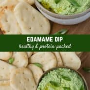 Bright green and deliciously creamy, this edamame dip is nutritious and super satisfying. You'll want to keep a container of this dip in your fridge to spread on sandwiches and wraps, too. 