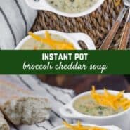 Creamy and delicious, this healthier Instant Pot broccoli cheese soup is a cinch to make and tastes so much better than the restaurant version. It's perfect for a vegetarian or gluten-free dinner or lunch.