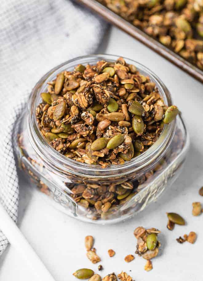 Image of granola in a jar.