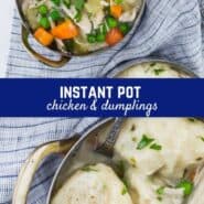 Redolent with chicken, vegetables, herbs, white wine enhanced creamy sauce, and plump chive dumplings, Instant Pot Chicken and Dumplings is homemade comfort, warming you from the inside out. 