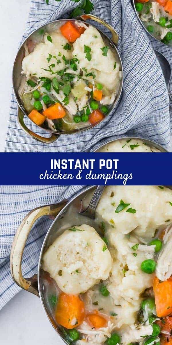 Redolent with chicken, vegetables, herbs, white wine enhanced creamy sauce, and plump chive dumplings, Instant Pot Chicken and Dumplings is homemade comfort, warming you from the inside out. 