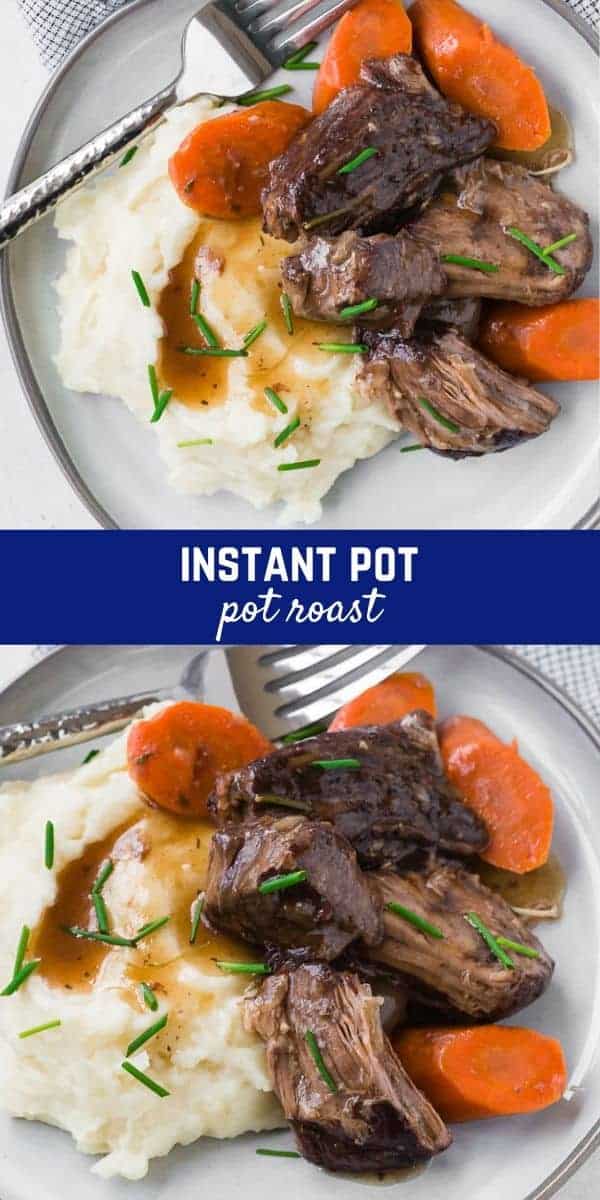 This Instant Pot pot roast becomes melt-in-your mouth tender in a fraction of the time it would take if you were to cook it in the oven! 